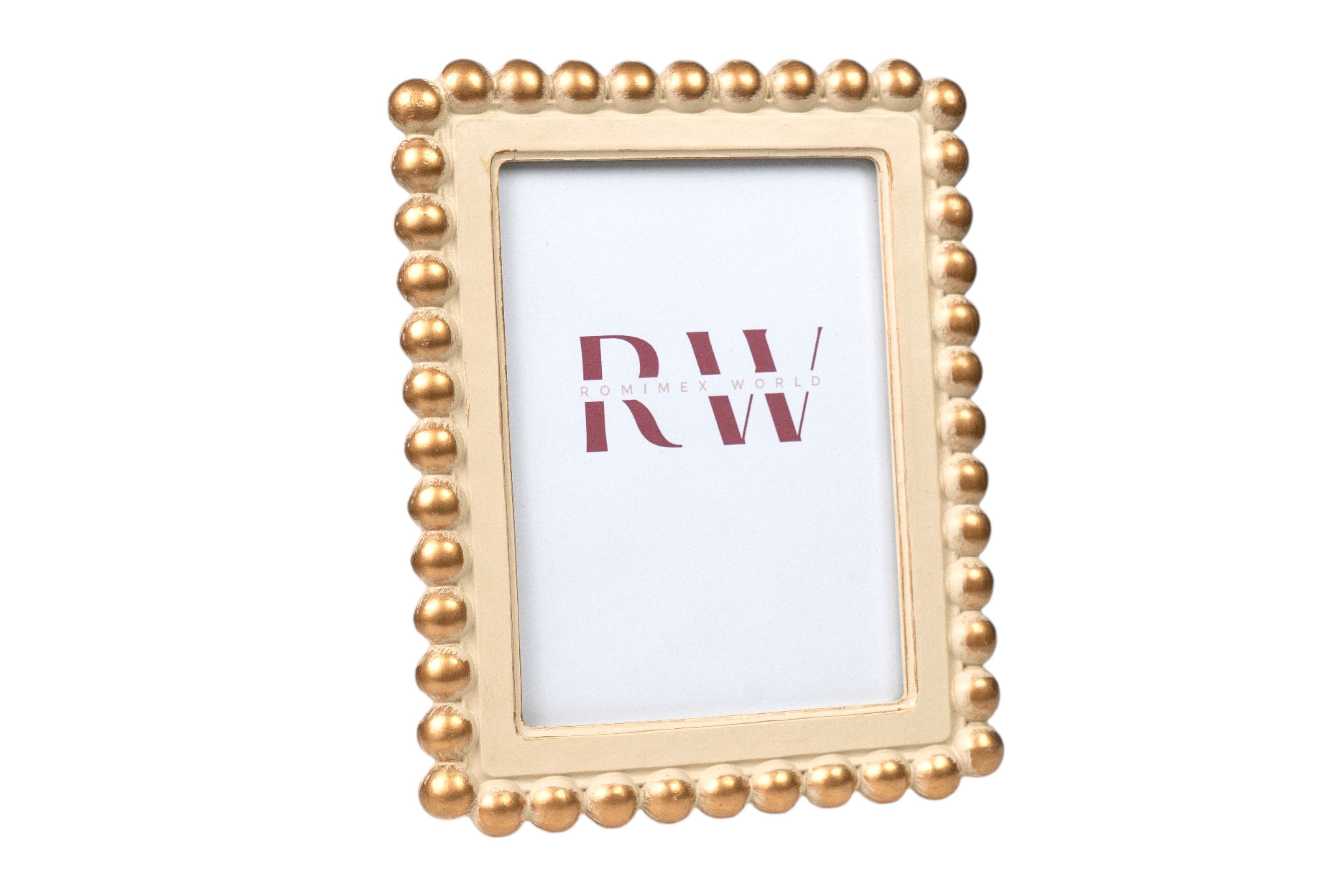 BEIGER FOTORAHMEN AUS HARZ HM101213