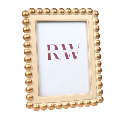 BEIGE RESIN PHOTO FRAME 13X3X18CM HM101213