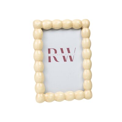 RESIN PHOTO FRAME IVORY COLOR BALLS 10X3X15CM HM10210