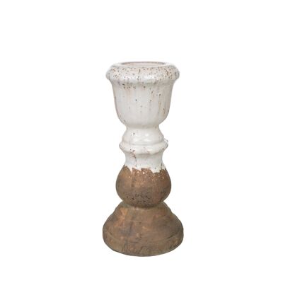 RUSTIC CANDLE HOLDER 16X16X35CM HM221