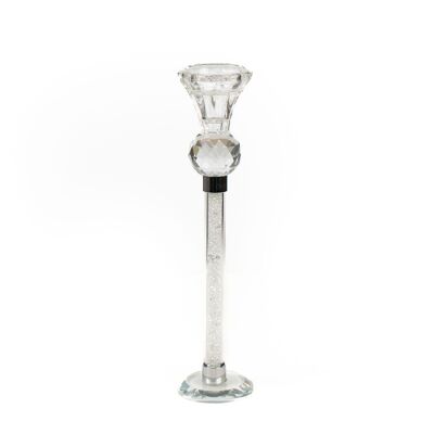 GLASS CANDLE HOLDER 6X6X26CM HM843617