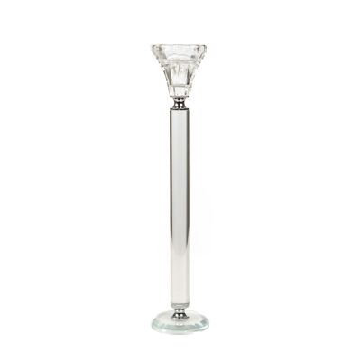 GLASS CANDLE HOLDER 6X6X28CM HM843626