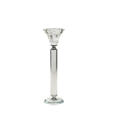 GLASS CANDLE HOLDER 6X6X18CM HM843628