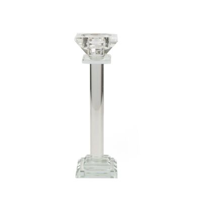 GLASS CANDLE HOLDER 6X6X25CM HM843632
