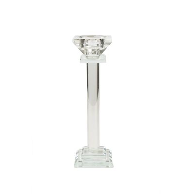 GLASS CANDLE HOLDER 6X6X20CM HM843633