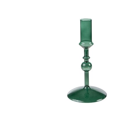 GLASS CANDLE HOLDER A GREEN BALL HM843839