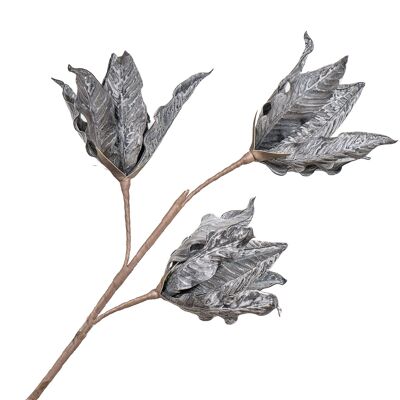 BRANCH 3 GRAY FOAM FLOWERS HM913