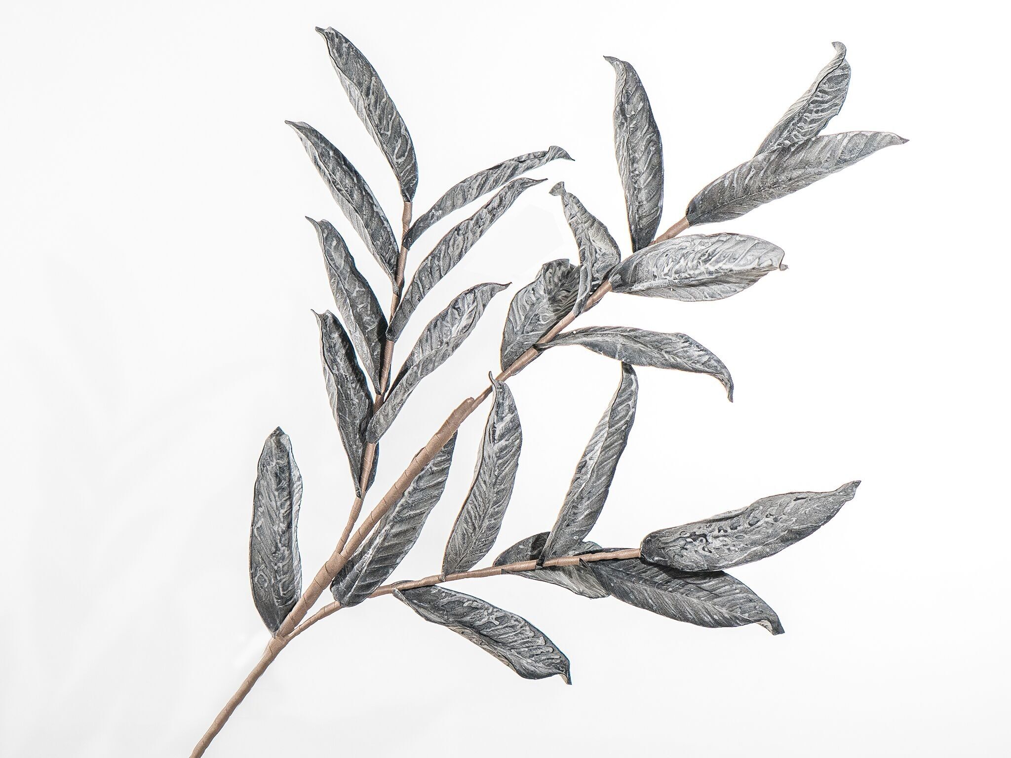 RAMO DI FOGLIE IN SCHIUMA GRIGIA HM914