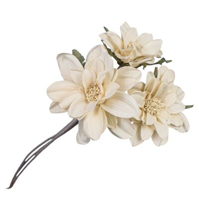 BOUQUET OF 3 CREAM LILIES 13X13X70CM HM928