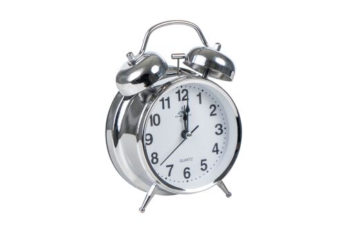 RELOJ C/ALARMA METAL 12X5X17CM HM843809