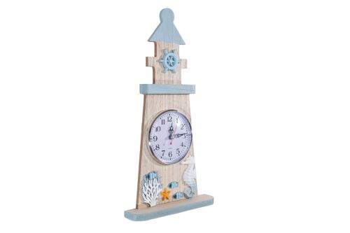 RELOJ PARED FAROL MADERA 19X2X40CM HM843548