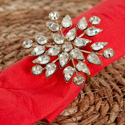 METAL NAPKIN HOLDER WITH CRYSTALS 7X7X5CM HM311040