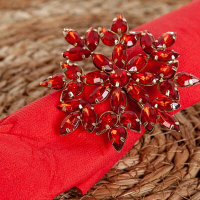 METAL NAPKIN HOLDER WITH CRYSTALS 8X8X5CM HM311042