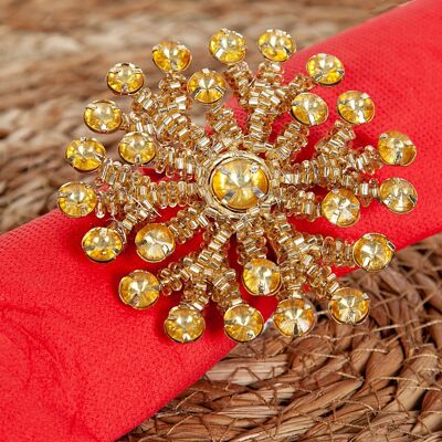 METAL NAPKIN HOLDER WITH CRYSTALS 8X8X5CM HM311043