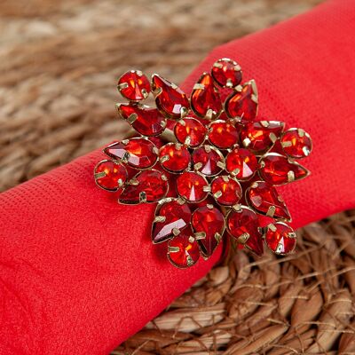METAL NAPKIN HOLDER WITH CRYSTALS 6X6X5CM HM311041