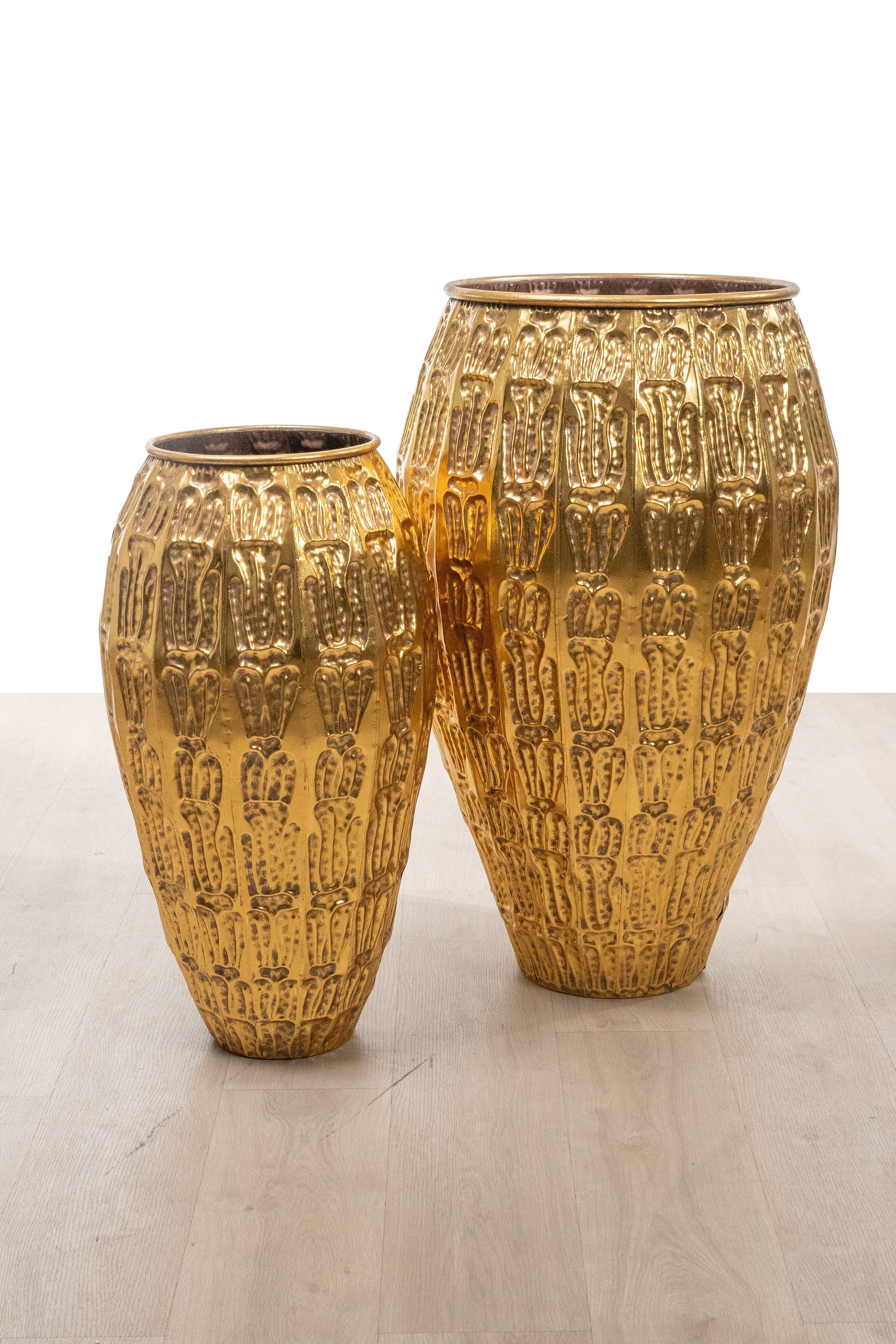 SET AUS 2 GOLDENEN METALLVASEN HM256000