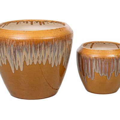 SET OF 2 PORCELAIN POT POT HM270000