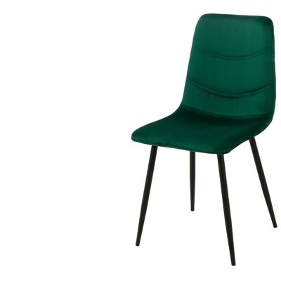 GREEN UPHOLSTERED CHAIR METAL LEGS HM1215