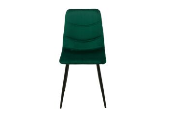 CHAISE REMBOURRÉE VERTE PIEDS MÉTAL HM1215 2