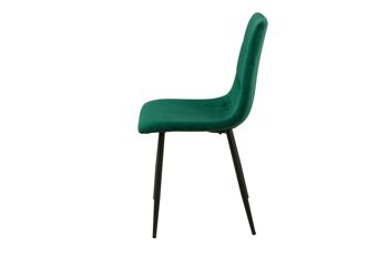 CHAISE REMBOURRÉE VERTE PIEDS MÉTAL HM1215 3