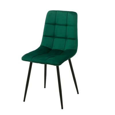 GREEN UPHOLSTERED CHAIR METAL LEGS HM123