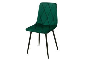 CHAISE REMBOURRÉE VERTE PIEDS MÉTAL 55X45X89CM HM127 1