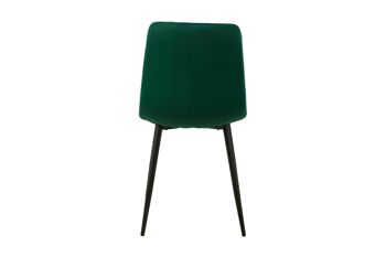 CHAISE REMBOURRÉE VERTE PIEDS MÉTAL 55X45X89CM HM127 5