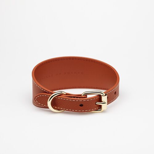 Cognac Vegan Collar-Medium Wide