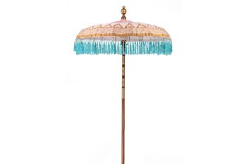 PARAPLUIE BALINAIS ROSE À FRANGES HM47557 2