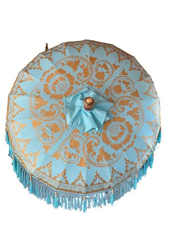 PARAPLUIE BALINAIS PEINT TURQUOISE CLAIR 150X150X200CM HM47560