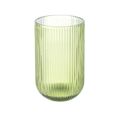 GREEN GLASS GLASS 410 ML 8X8X13CM HM843797