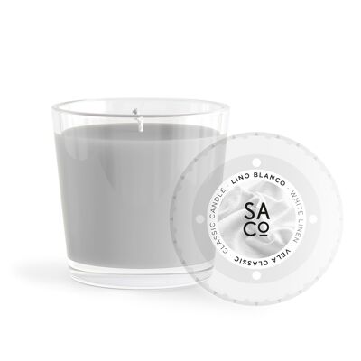 CLASSIC White Linen Candle HM01792