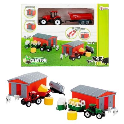 Set Tractor + Granero + Accesorios