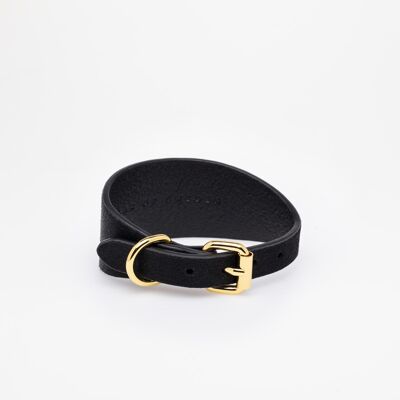Panther Lederhalsband-XS Wide