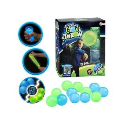 12 Stretchy Balls (Glow in the dark)