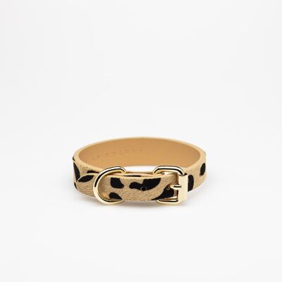 Leopard Leather Collar-XS Thin