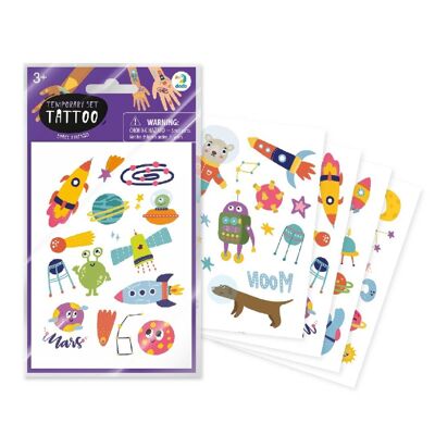 Temporary Tattoos for Kids Space Friends