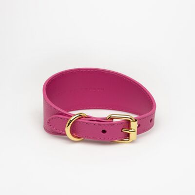 Hot Pink Vegan Collar-Medium Wide