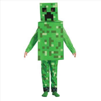 Déguisement Enfant Creeper Minecraft Taille M (7-8 Ans)