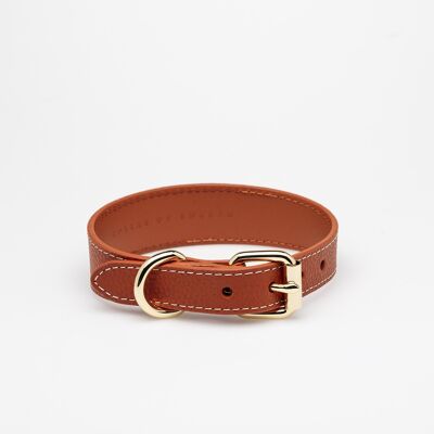 Cognac Vegan Collar-Medium Thin