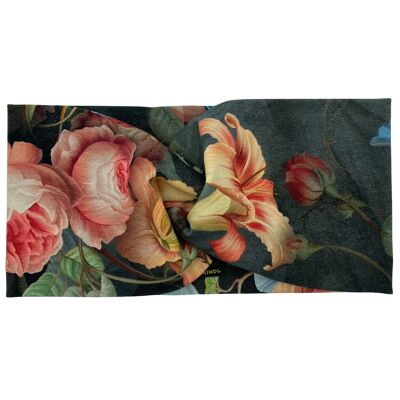 Bandeau Twist Fleurs Roses