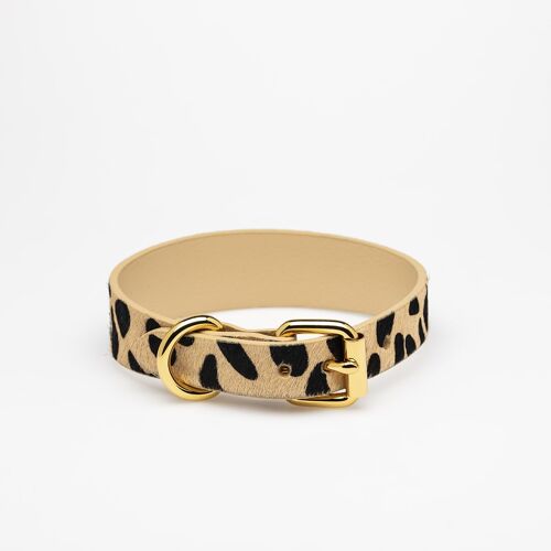 Leopard Leather Collar-Medium Thin