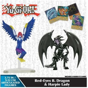 2 figurines Yu-Gi-Oh! Black Dragon & Harpie Lady 3
