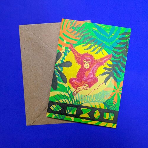 Orangutan Greetings Card