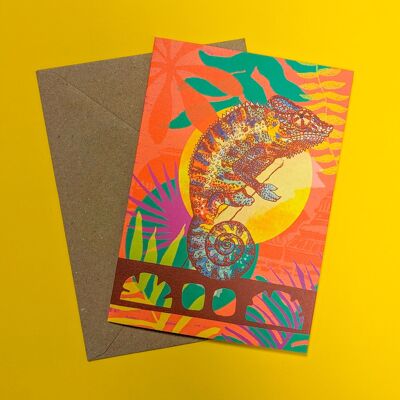 Chameleon Greetings Card