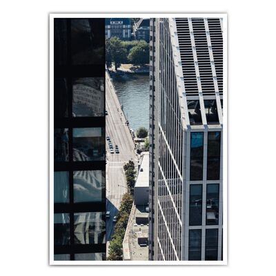 Between Skyscrapers - Frankfurt Print Poster