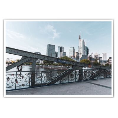 Retro Frankfurt poster in landscape format
