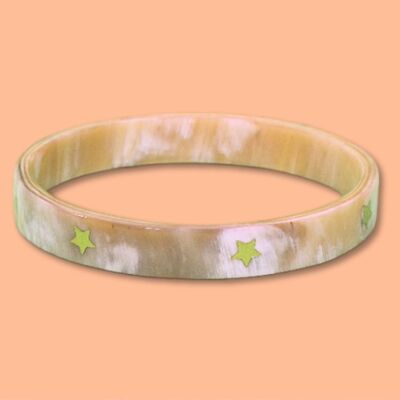Gold star horn bracelet