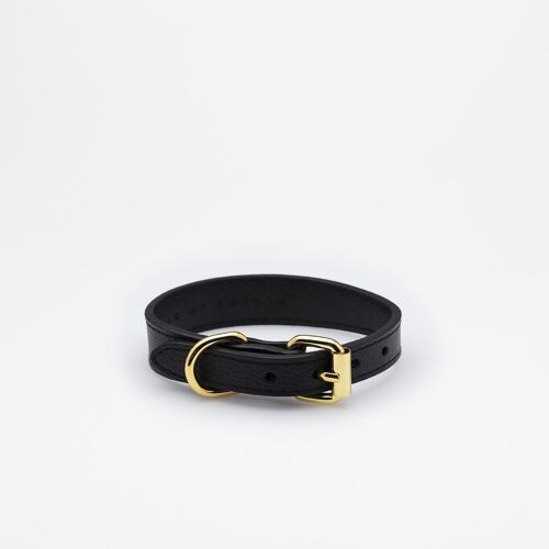Black Leather Collar-XS Thin