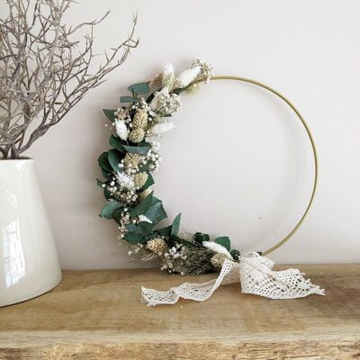 NINA | Wall wreath decorated with dried flowers